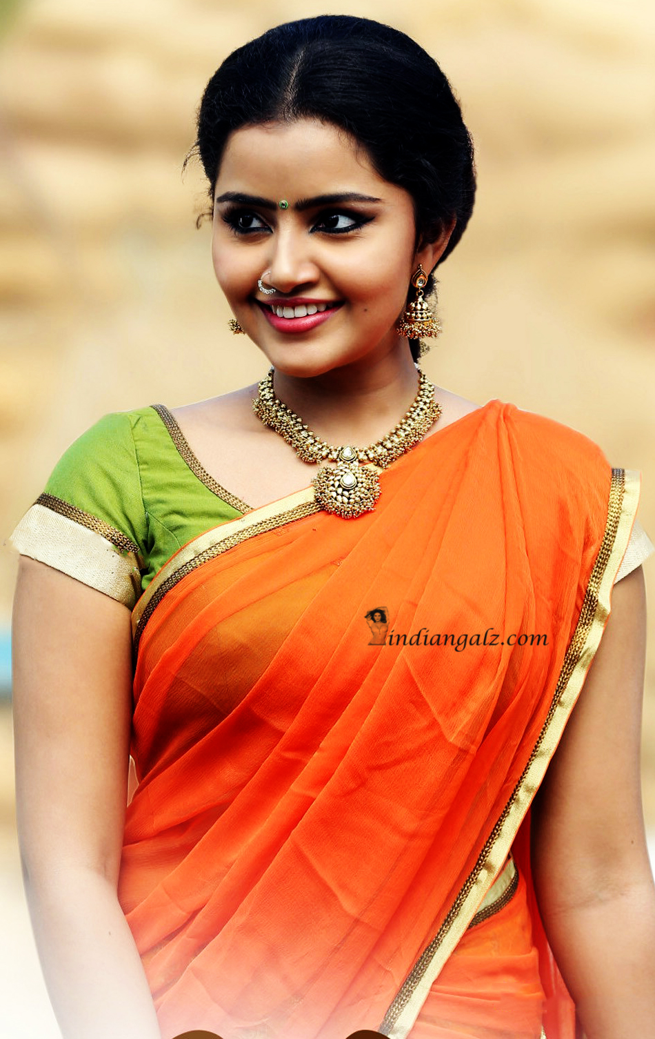 Anupama Parameshwaran – Cute in Half Saree